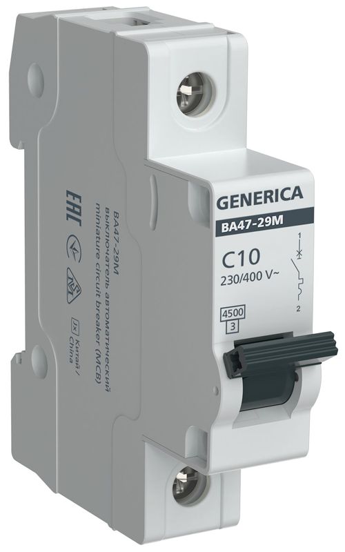 Выключатель автоматический ВА47-29М 1P 10А 4,5кА C GENERICA