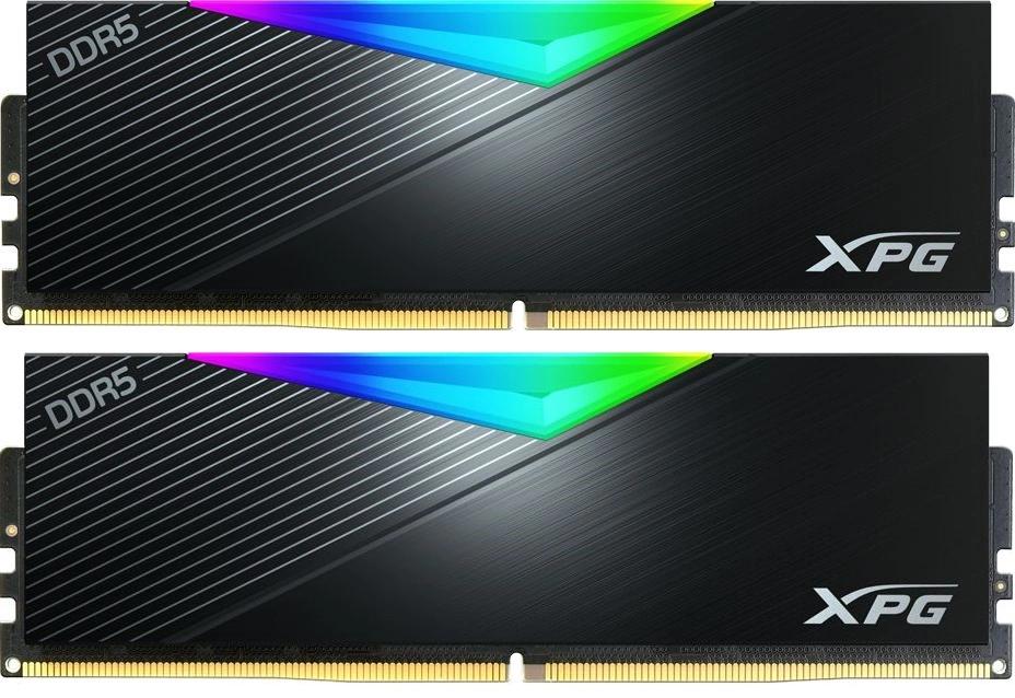 Память DDR5 2x16GB 6400MHz A-Data AX5U6400C3216G-DCLARBK XPG Lancer RGB RTL PC5-51200 CL32 DIMM 288-pin 1.4В kit dual rank с радиатором Ret