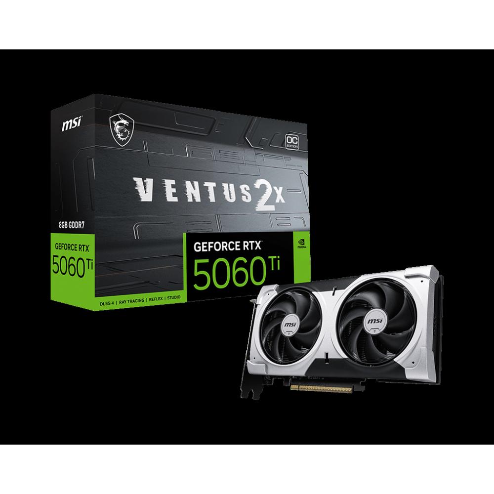 Видеокарта PCIE16 RTX5060TI 8GB RTX 5060 Ti 8G VENTUS 2X OC PLUS MSI