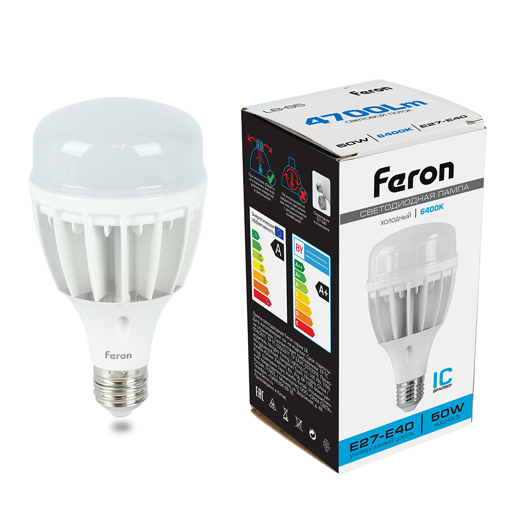 Лампа светодиодная LED 30вт E27/E40 белый