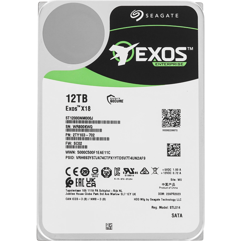 Seagate Exos X18 12Tb (ST12000NM000J)