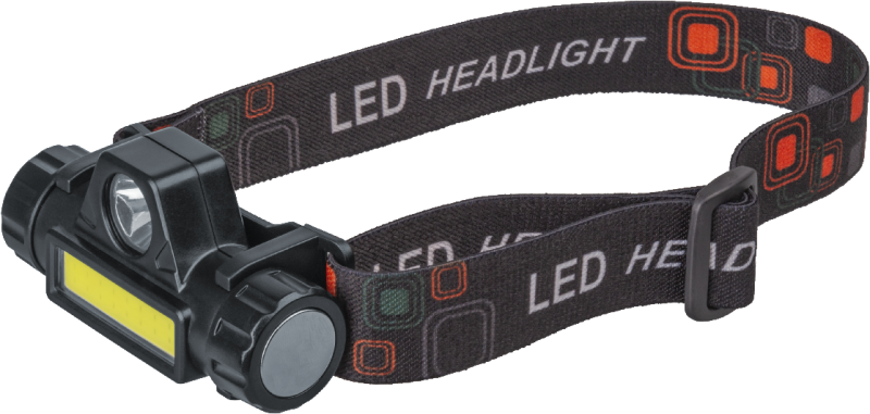 Фонарь светодиодный NPT-H25-ACCU 5Вт CREE LED+3Вт COB LED аккумуляторный налобный