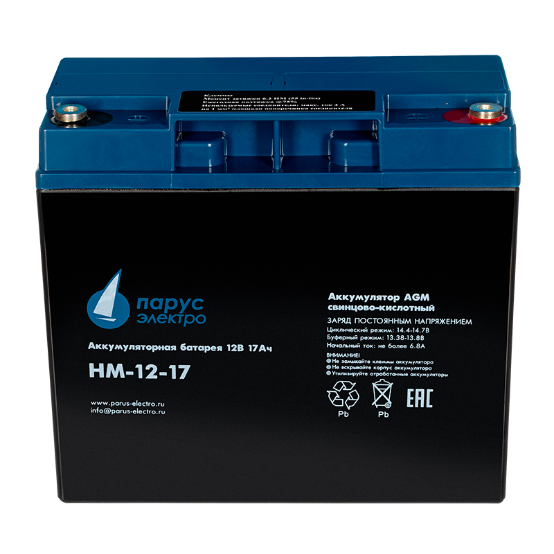 HM-12-17 cвинцово-кислотная аккумуляторная батарея 12 В / 17 Ач