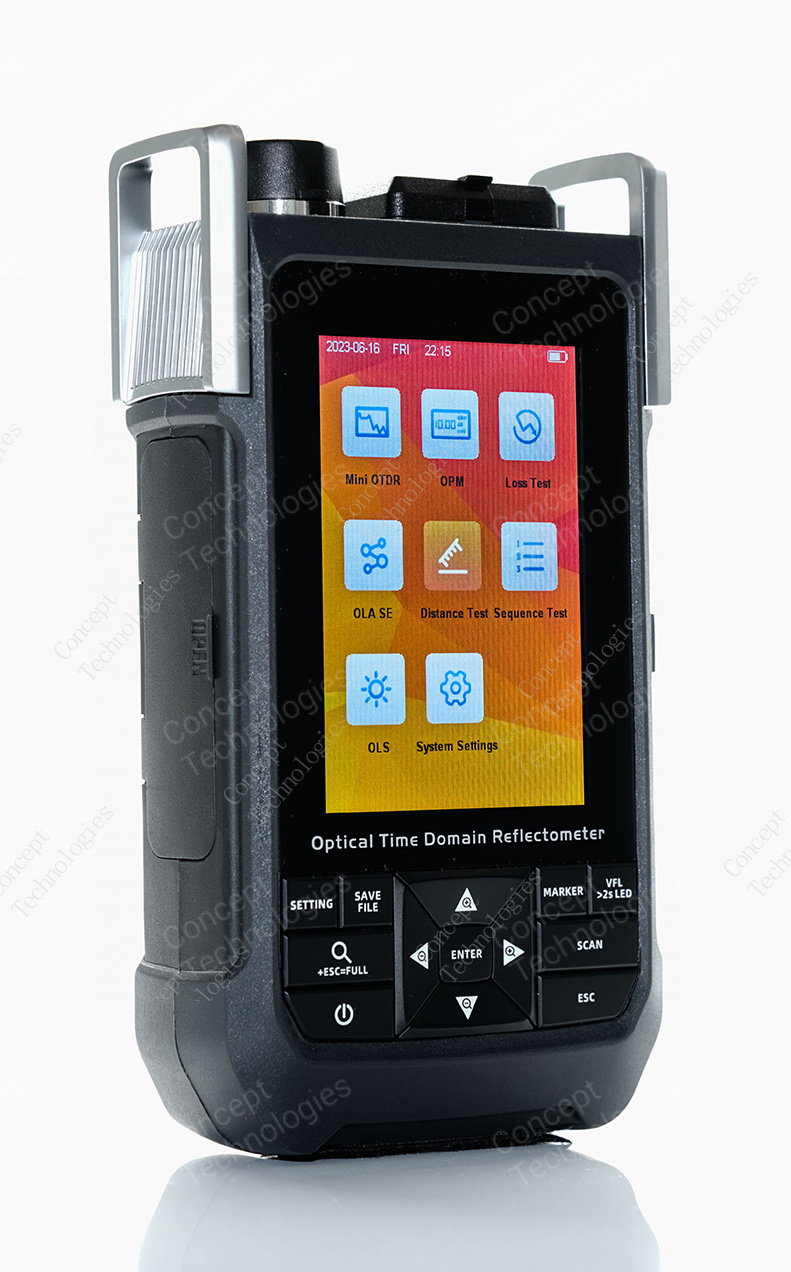 Оптический рефлектометр KIWI-7310 (SM. 1310/1550, 22/20dB, VFL+OPM, кабельный тестер, фонарь)