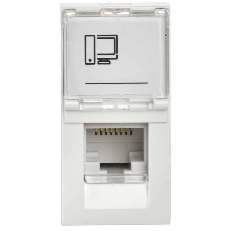 Розетка компьютерная RJ45 UTP категория 5e 1 модуль