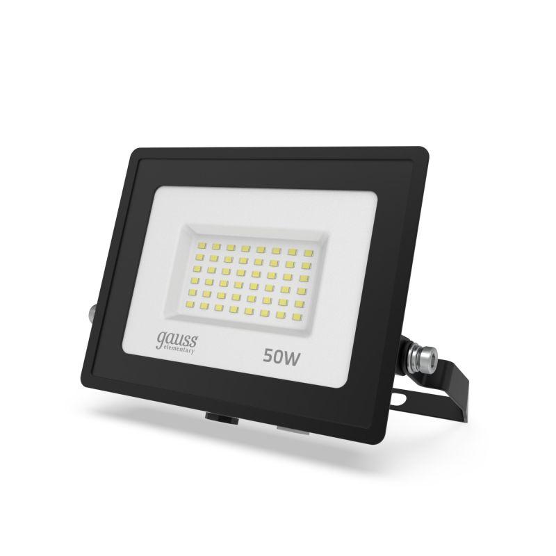 Прожектор светодиодный ДО 50 Вт 4250 Лм 6500К AC 220В IP65 136х153х30 мм Elementary PROMO G2