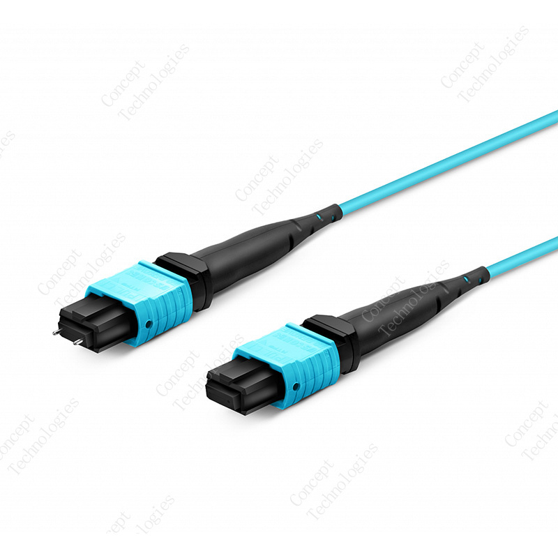 Оптический патчкорд MPO/UPC-MPO/UPC, 12 волокон, OM3, Тип А, 3мм, 10м