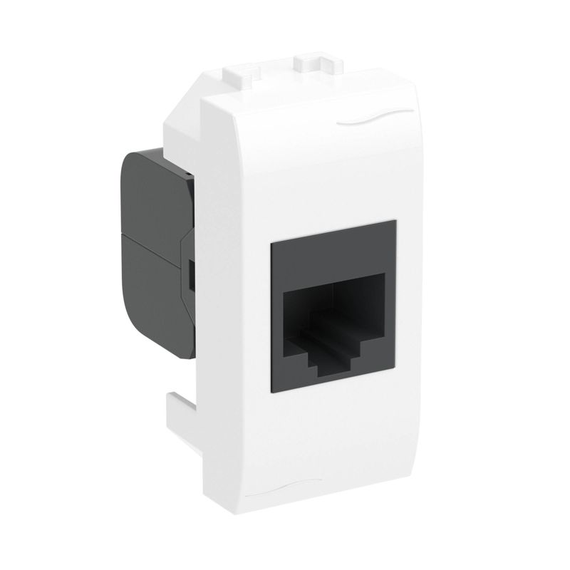 BRAVA Розетка компьютерная RJ45 (разъем PcNet) 1 модуль категория 5е белая