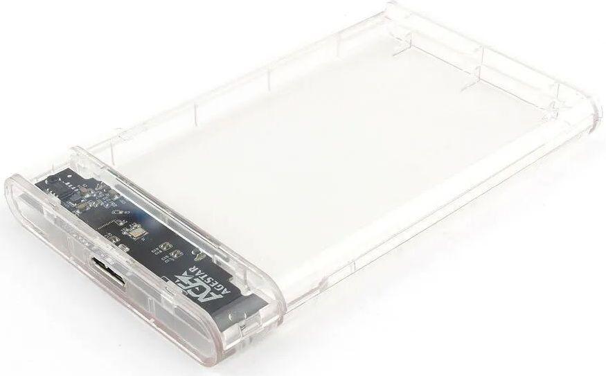 Внешний корпус для HDD/SSD AgeStar 3UB2P4C SATA III USB3.0 пластик прозрачный 2.5" [3UB2P4C]