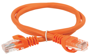 ITK Коммутационный шнур (патч-корд), кат.5Е UTP, 1м, оранжевый