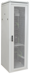 ITK Шкаф сетевой напольный 19" LINEA N 28U 600х600мм перфорированная передняя дверь серый