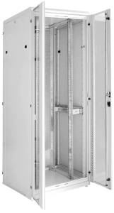 ITK Шкаф серверный 19", 42U, 800х1000 мм, передняя двухстворчатая перф. дверь, задняя перф., серый (