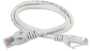 ITK Коммутационный шнур (патч-корд), кат.5Е UTP, 0,5м, серый