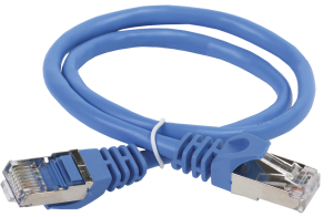 ITK Коммутационный шнур (патч-корд), кат.5Е FTP, 1м, синий