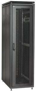 ITK Шкаф сетевой 19" LINEA N 42U 600х1000 мм с L-профилями перфорированные двери черный